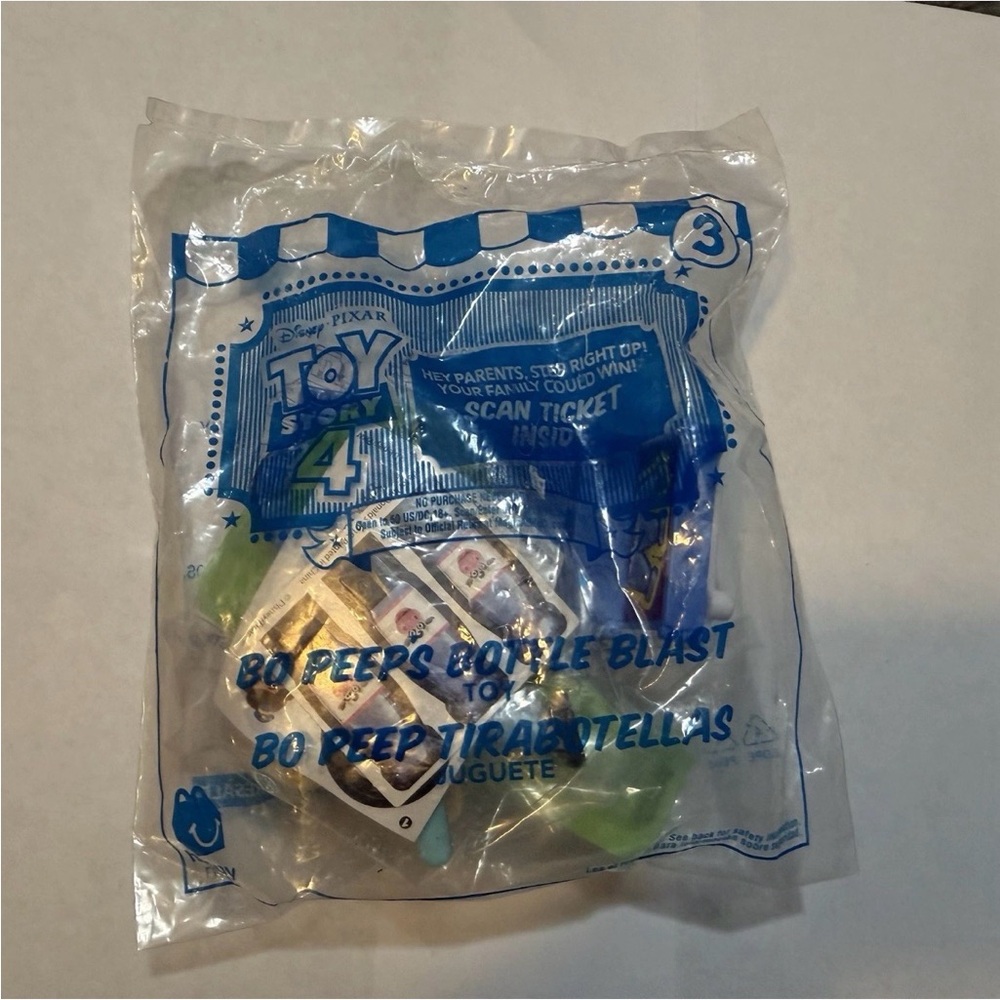 Disney Toy Story 4 Bo Peep's Bottle Blast McDonalds Happy Meal Toy #3 2019